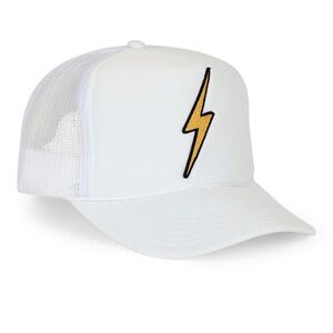 Aviator Nation Vintage Bolt Trucker Hat, white